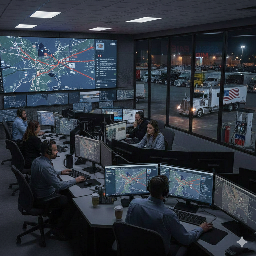 FTL truck driving on highway